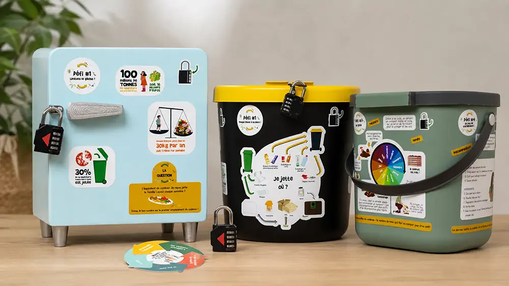 Escape box sur mesure conçue pour Orléans Métropole, sur la gestion et le tri des déchets