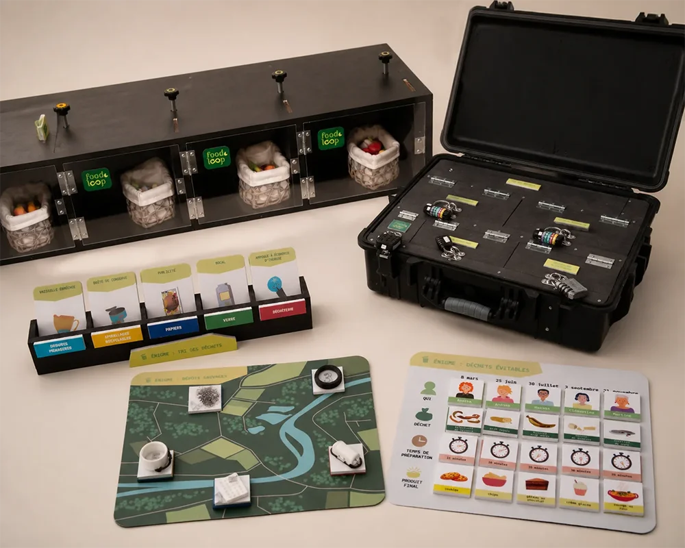 Escape box La Tribu Anti-Gaspi conçue pour le SMIEEOM Val de Cher, sur le gaspillage alimentaire et le tri